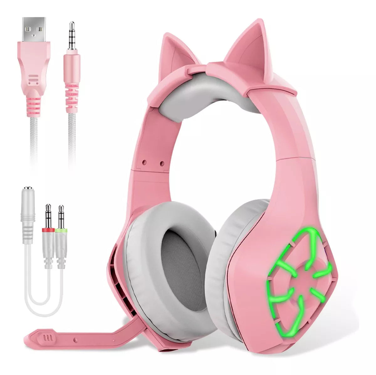 Auriculares Gato Oreja Rosa