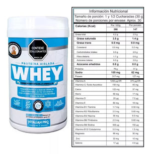 PROTEINA WHEY AISLADA 900 G