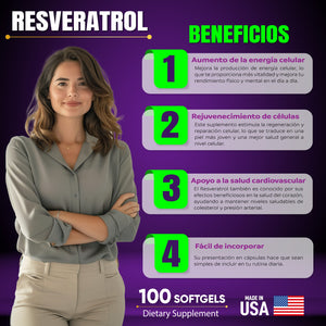 NAD+ RESVERATROL X 90 PERLAS