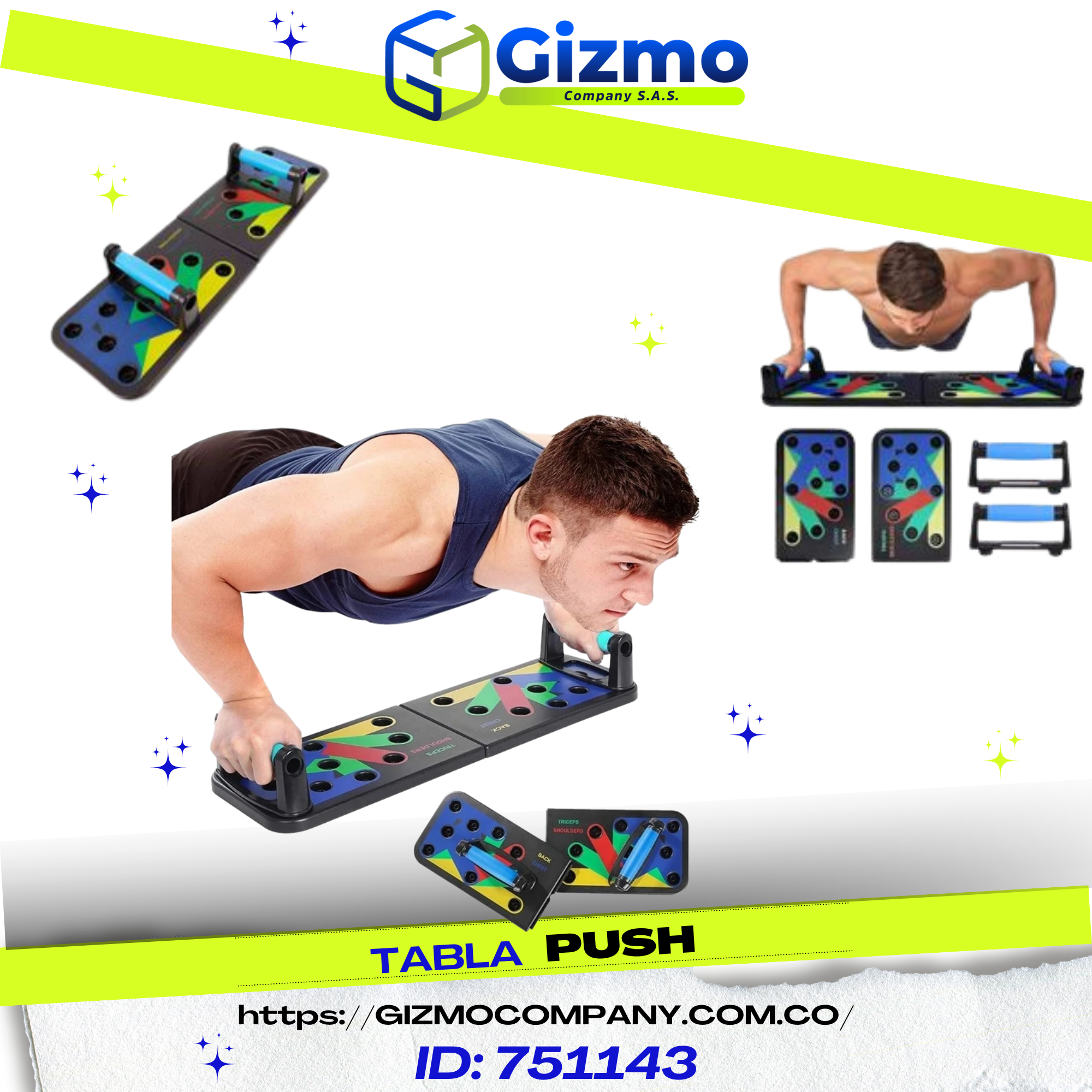 Tabla Push Up De Ejercicio Flexiones